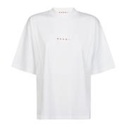 Logo Print T-Shirt Marni , White , Dames