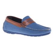 Loafer in blue fabric Baldinini , Multicolor , Heren