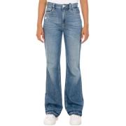 80s Straight Wide Jeans Guess , Blue , Dames