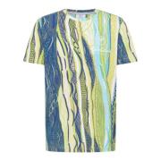 Stijlvol Alloverprint T-shirt Carlo Colucci , Multicolor , Heren
