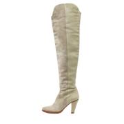 Pre-owned Leather boots Chloé Pre-owned , Gray , Dames
