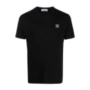 Zwarte T-shirts en Polos Stone Island , Black , Heren