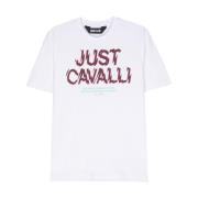 Witte T-shirts & Polo's voor mannen Just Cavalli , White , Heren