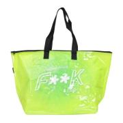Groene Shopper Tas met Logo F**k , Green , Dames