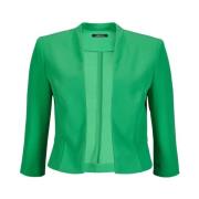 Getailleerde Jersey Crepe Jas Swing , Green , Dames