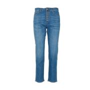 Hoge Taille Denim Jeans Roy Roger's , Blue , Dames