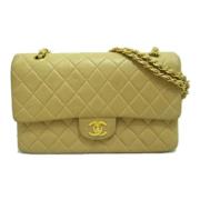 Pre-owned Leather crossbody-bags Chanel Vintage , Beige , Dames
