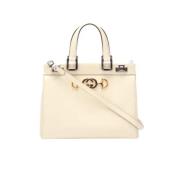 Pre-owned Leather crossbody-bags Gucci Vintage , White , Dames