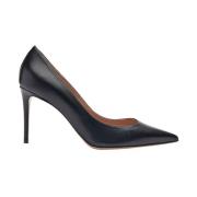 Zwarte puntige neus stiletto pumps Scarosso , Black , Dames