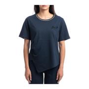 Casual Katoenen T-shirt Liu Jo , Blue , Dames