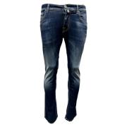 Turquoise Label Slim Donker Gewassen Jeans Jacob Cohën , Blue , Heren