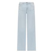 Hoge taille wijde jeans in licht denim Twinset , Blue , Dames
