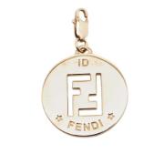 Pre-owned Metal necklaces Fendi Vintage , Yellow , Dames