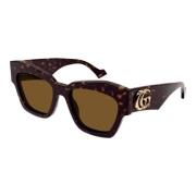 Stijlvolle zonnebril voor vrouwen Gucci , Brown , Dames