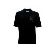 Zwarte Katoenen Polo Shirt Ump24207P0 A8 John Richmond , Black , Heren