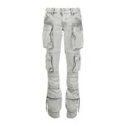 Grijze Straight Cut Jeans The Attico , Gray , Dames