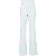 Blauwe Hoge Taille Flared Broek Elisabetta Franchi , Blue , Dames