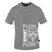 Katoenen T-shirt met korte mouwen Monochroom logo Plein Sport , Gray ,...
