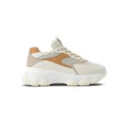 Beige Hyperactive Suède Sneakers Hogan , Multicolor , Dames