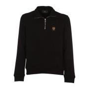 Quarter Zip Sweatshirt Zwart Belstaff , Black , Heren