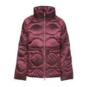 Korte Gewatteerde Jas Bordeaux OOF Wear , Red , Dames