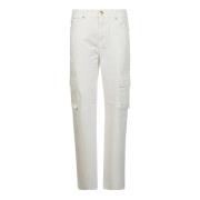 Cargo Denim Rotture Jeans Pinko , White , Dames