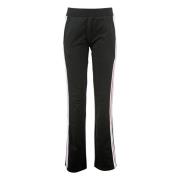 Flared Sporty Pants met Tricolor Bands Moschino , Black , Dames