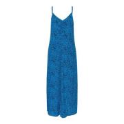 Blauwe stippen slip jurk Gestuz , Multicolor , Dames