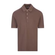 Bruine Polo Shirt Korte Mouw Fedeli , Brown , Heren
