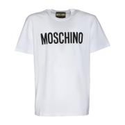 Iconisch Logo T-shirt in Wit Moschino , White , Heren