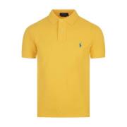 Gele Polo Shirt Amerikaanse Stijl Icoon Ralph Lauren , Yellow , Heren