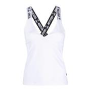 Witte Logo Tanktop Moschino , White , Dames