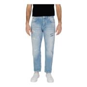 Blauwe Katoenen Jeans Meerdere Zakken Antony Morato , Blue , Heren