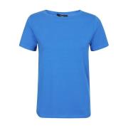 Klassieke Blauwe Katoenen T-shirt Max Mara Weekend , Blue , Dames