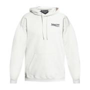 Geborduurde logo hoodie - Oversize Balenciaga , White , Heren