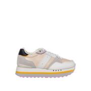 Fantasy/Peach Leren High-Top Sneakers Blauer , Multicolor , Dames