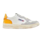 Vintage Medalist Leren Sneakers Wit/Grijs/Oranje Autry , Multicolor , ...