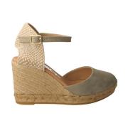 Groene Suède Sleehak Espadrilles voor Vrouwen Gaimo , Multicolor , Dam...