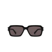 Zwarte zonnebril met vierkant acetaat frame Saint Laurent , Black , Un...