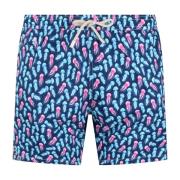 Neon Zwemshort All-Over Print Ss24 MC2 Saint Barth , Multicolor , Here...