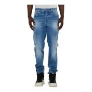 Slim Gebleekte Jeans John Richmond , Blue , Heren