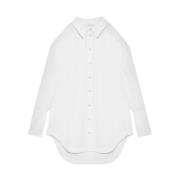 Witte Katoenen Popeline Shirt Cut-Out Patrizia Pepe , White , Dames