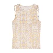 Zebra Print Mouwloze Top Patrizia Pepe , Multicolor , Dames