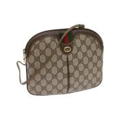 Pre-owned Canvas gucci-bags Gucci Vintage , Beige , Dames