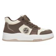 Dames Bruin & Beige High-Top Sneakers gemaakt van Leer Er00114289 Estr...