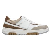 Dames Wit & Beige Suède & Leren Sneakers Er00113517 Estro , Multicolor...