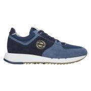 Heren Zwarte & Blauwe Velours Sneakers met Elastische Zool Er00114548 ...