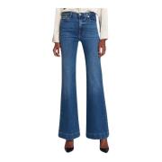 Hoge taille palazzo jeans medium wassing 7 For All Mankind , Blue , Da...