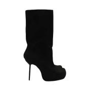 Pre-owned Suede boots Rick Owens Pre-owned , Black , Dames