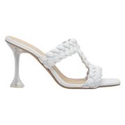 Dames Witte Hakken Muiltjes met Open Neus Er00113400 Estro , White , D...